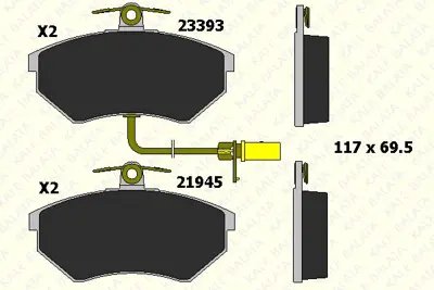 KALE B 21945 196 15 ANS On Fren Balatası Passat A4 Exeo 94>05 
