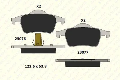 KALE B 23076 175 05 MSH Arka Fren Balatası S60 00>10 S70 97>00 S80 98> V70 97>07 Xc70 00> 