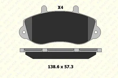 KALE B 23302 175 04 ANS On Fren Balatası Master Iı Movano (15"ınc) 