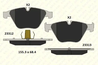 KALE B 23312 203 05 MSH Fren Balatası On Bmw E90 E91 E92 E93 E84 