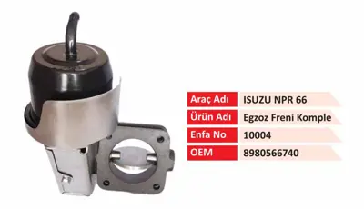İthal 10004 Egzoz Frenı Komple Isuzu Npr66 Npr71 Nqr Otobus Turkuaz 10004