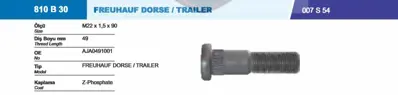 İthal 810B30-007S54 Bıjon Ve Somunu Dorse Fruehauf Dorse AJA0491001