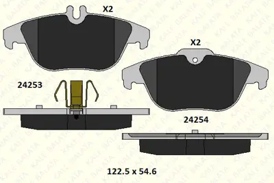 KALE B 24253 179 05 MSH Fren Balatası Arka X204 08>15 W204 07>14 S204 07>14 C207 11>16 A207 10>16 