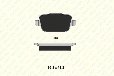 KALE B 24537 157 24 MSH Arka Fren Balatası Mondeo Iv Ca2  07>14 S-Max 09> 06> S-Max 09> Mondeo Iıı 00>07 Iv 07> Kuga 08> Gal 
