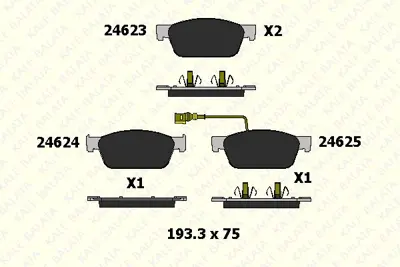 KALE B 24623 181 05 ANS On Fren Balatası Transporter T5   T6 1,9 2,0tdı 03> 