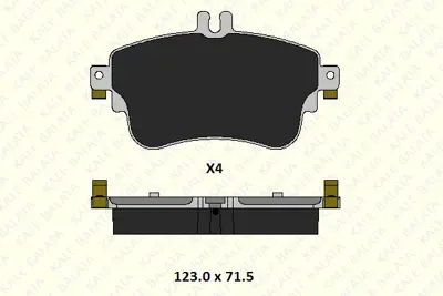 KALE B 25326 192 14 MSH Fren Balatası On W176 12>18 W246 11>18 C117 13>19 