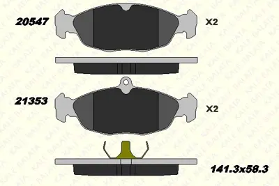 KALE B 20547 168 05 ANS On Fren Balatası Vectra A Astra F Corsa A B Combo B 