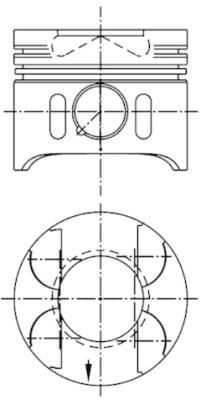 FEDERAL MOGUL 87-72598 050 Pıston+segman A6110301417