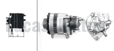 LUCAS 619 201 61 Alternator A127 12v 55a Bmc Levend 80 Kamyonet V,P (Bılezıksız) 61920152
