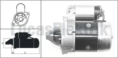 LUCAS 619 241 02 Mars Motoru 12v 0,9kw 8 Dıs Accent Otomatık 