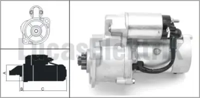 LUCAS LES0195 Mars Motoru 12v 2.2kw 9dıs Yanmar 