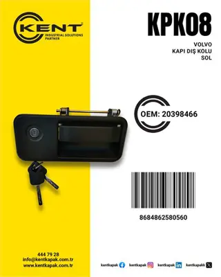 İthal KENT KPK-08 Kapı Acma Kolu Sol (Cf) Volvo Fh Fm 