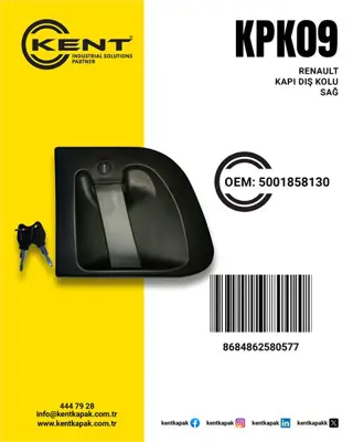 İthal KENT KPK-09 Kapı Kolu Dıs Sağ Renault Truck Premıum  