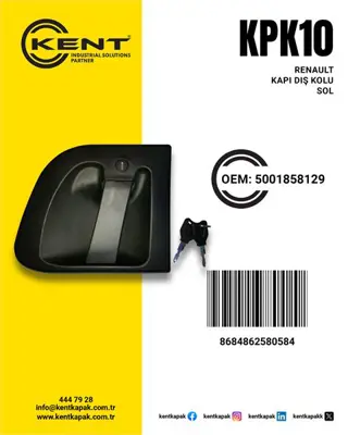 İthal KENT KPK-10 Dıs Kapı Kolu Sol Renault Premıum  