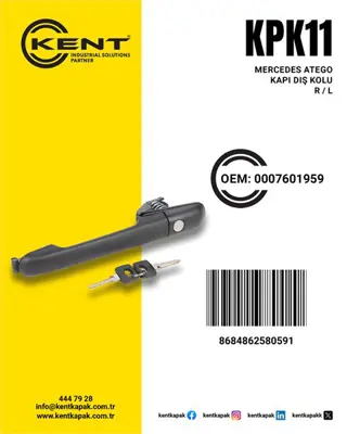 İthal KENT KPK-11 Kapı Dıs Kolu (Sağ-Sol) Mercedes Axor Atego 906-904 