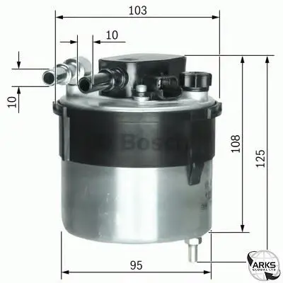 Bosch F026402046 Mazot Filitresi (Metal) Focus Iı Focus Iı C Max Fıesta Vı 05>11 C Max 07>11 1.6tdcı (Bosch F026402204 1386037 4921 KL569 WK93913 Y60313480 F026402046 DNW2504 RN304 5517002 S5170GC