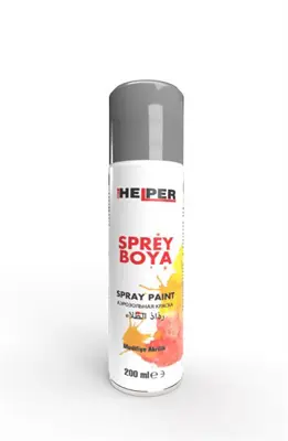 İthal HEB191107 Helper Sprey Boya Ral 9006 Metalık Grı 200 Ml HEB191107