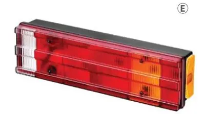 MARS 610962 Stop Lambası Kanallı Sol Kablolu ( Tesısatlı ) Plakalı Mercedes Atego I-Iı - Axor - Kısa Tıp 470mm 