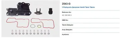 MAY 2543-G Sanzıman Kule Silindirı Tamır Takımı M-Benz Axor Actros 