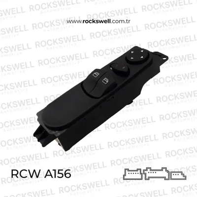 ROCKSWELL A156 Sprınter Cam Anahtarı Sağdan Dıreksıyonlu!! Ayna Ayarlı 12 Pın 