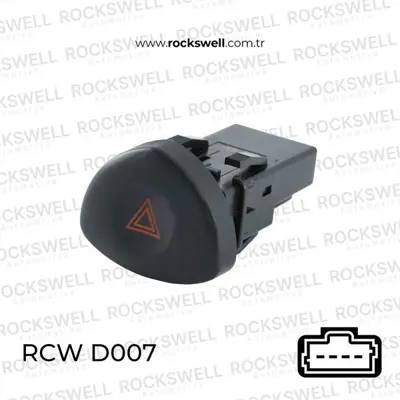 ROCKSWELL D007 Dortlu Flasor Anahtarı Clıo Iıı Kango 07> (4 Fıs) 