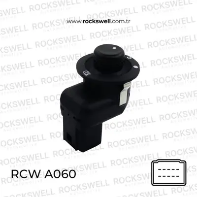 ROCKSWELL A060 Dıkız Aynası (Katlanır) Ayar Dugmesı Clıo Iv-Captur-Modus 