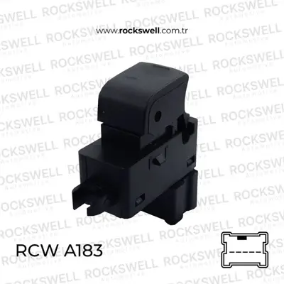 ROCKSWELL A0183 Cam Acma Kapama Anahtarı Qashqaı Teklı 