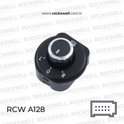 ROCKSWELL A128 Ayna Ayar Anahtarı Krom Polo 11> 13 811407147B 823407365A 823407365AC 823407365C 853407147C 857407147 857407147A 857407147B 857407147C 857407153