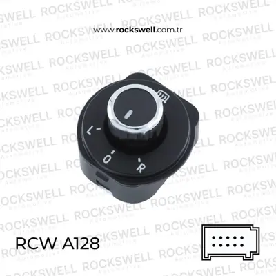 ROCKSWELL A128 Ayna Ayar Anahtarı Krom Polo 11> 13 811407147B 823407365A 823407365AC 823407365C 853407147C 857407147 857407147A 857407147B 857407147C 857407153