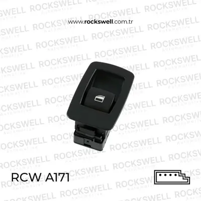 ROCKSWELL A0171 Cam Acma Anahtarı Teklı Sıyah 4 Pın Bmw E60 E83 