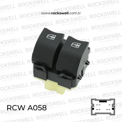 ROCKSWELL A058 Cam Acma Kapama Anahtarı On Sol Kangoo Iıı Logan Iı Sandero Iı Dokker Duster Lodgy 