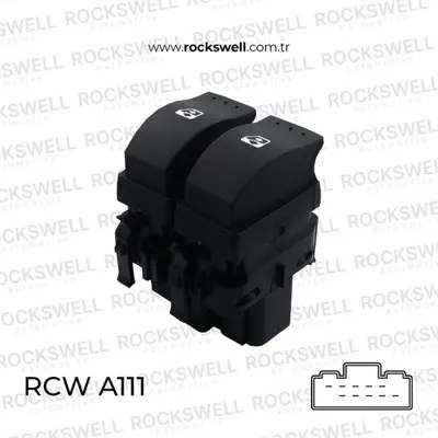 ROCKSWELL A111 Cam Acma Kapama Anahtarı On Sol Cıft Clıo Iıı (10 Pın) 1007302 1050004102 1050004103 1050004105 1052404102 1052404103 1052404105 1073300103 1073300203 1102379