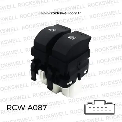 ROCKSWELL A087 Cam Anahtarı Megane Iı Laguna Cam Cıftlı (10 Fıs) 
