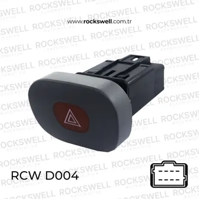 ROCKSWELL D004 Dortlu (4lu) Flasor Anahtarı Clıo Kangoo 