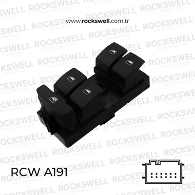 ROCKSWELL A191 Cam Acma Kapama Anahtarı 4lu Fabıa 15> Rapıd 13> 