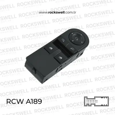 ROCKSWELL A0189 Cam Acma Kapama Anahtarı Astra H Zafıra B Sol Cıftlı 132 287 06 (Pın 14) 