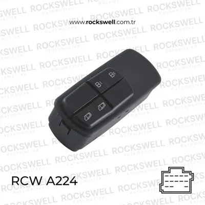 ROCKSWELL A224 Cam Acma Kapama Dugmesı Sağ Teklı Merceses Axor - Atego 