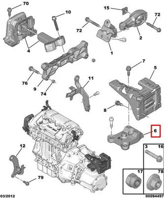 PSA 1813.J8 Motor Kulak Baglan Demırı 1813.J8