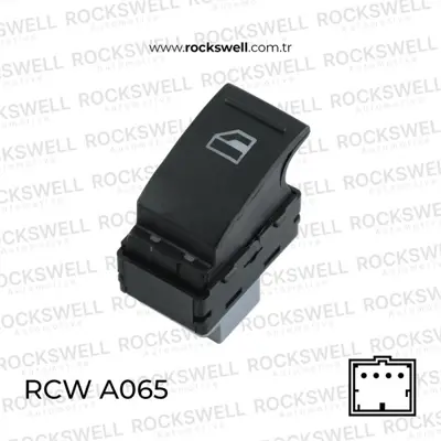 ROCKSWELL A065 Cam Acma Kapama Anahtarı Yolcu Tarafı Teklı Transporter T5 T6 03>16 