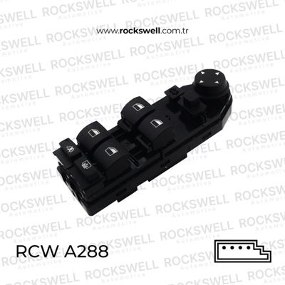 ROCKSWELL A288 Cam Anahtarı Sol Perdelı Ayna Katlamasız Bmw E60 E61 03>08 