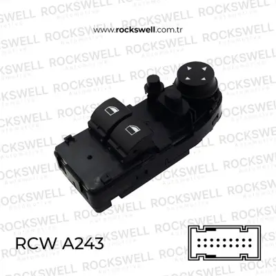 ROCKSWELL A243 Cam Nahtarı Bmw E92 E87 E81 E82 Sol Ikılı Ayna Katlamalı 