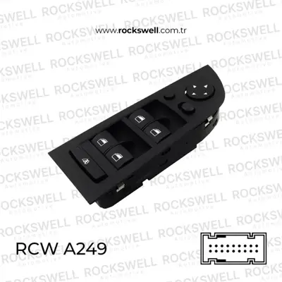 ROCKSWELL A249 Cam Acma Anahtarı Sol Dortlu Karartmalı Katlamalı Ayna Sıyah Cercevelı Bmw E90 E91 
