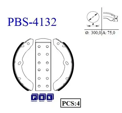 PBS 4132 On Fren Pabuclu Balata (085) Isuzu Nkr55 Nkr71 Nlr 8970350851