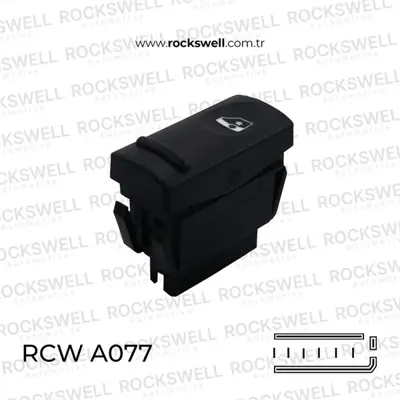 ROCKSWELL A077 Cam Acma Dugmesı On Sağ Teklı R19 