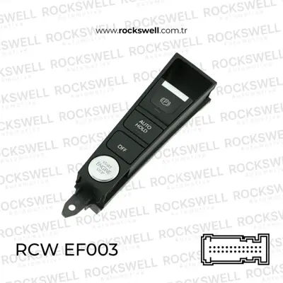 ROCKSWELL EF003 El Fren Dugmesı (Start Stoplu) Passat 10>15 Cc 12>17 