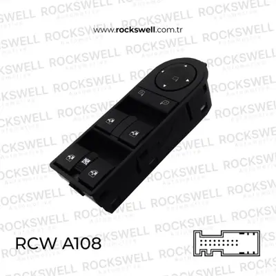 ROCKSWELL A108 Cam Acma Kapama Anahtarı Dortlu On Sol Astra H Zafıra B 