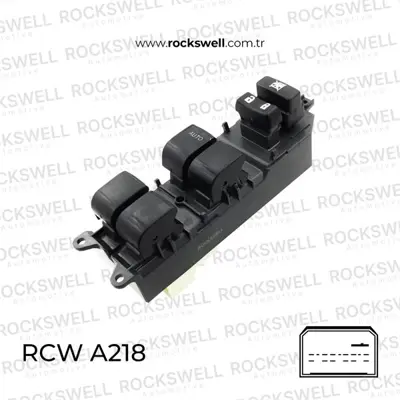 ROCKSWELL A218 Cam Acma Kapama Anahtarı Corolla 08> Rav4 Yarıs Sol Dortlu 
