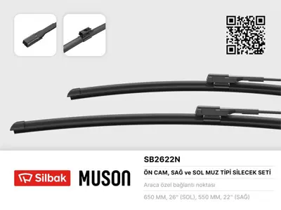 SİLBAK SB2622N Silecek Supurgesı Gle 167 12-18 650 Mm 550 Mm 12141165A 12141165B 12141165C 12141165D 12141165E 13141165 13141165C 1E141165A 1E141165B 1E141165D 28141117 28141117X 28198141CX 38105266AB 38105266AK 38105266AN 38105266D 6B141031M 6B141031N 6B141117B 6B141117D 6B198141B 6B198141BX 6E141031B A3141165 B1141165 B1141165G B4198165A