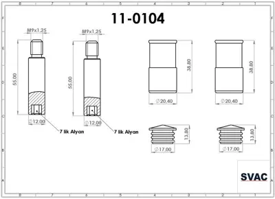 SVAC 11-0104 Kalıper Burc Tamır Takımı Arka Connect  