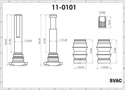 SVAC 11-0101 On Kalıper Burc Tamır Takımı V347 06> 